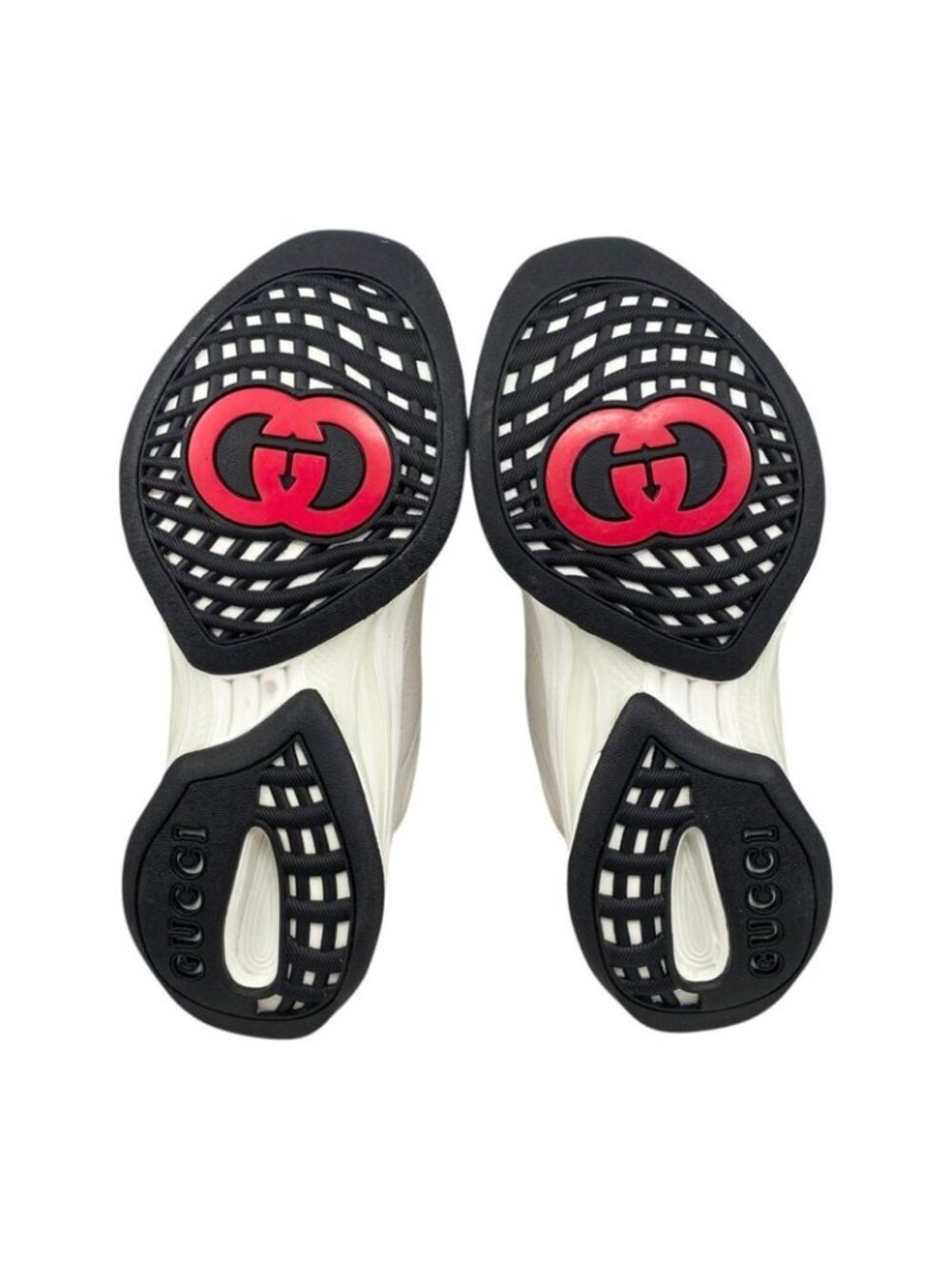 Gucci Sneakers Gglogo 34.5 Leather White Pink Green - Picture 6 of 15